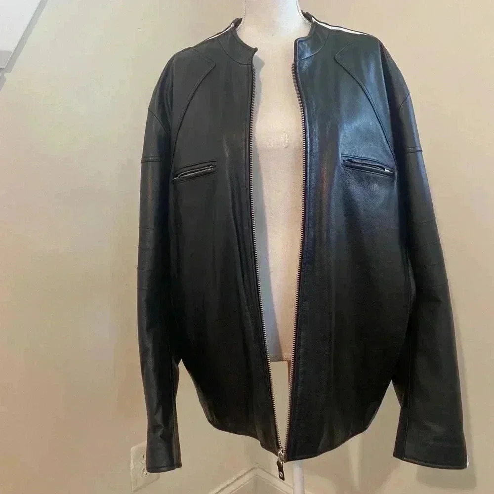 Wilson’s Leather 100 % Leather Motorcycle Jacket Sz XL